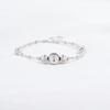 925 Sterling Silver Cat's Eye Beaded Bamboo Bracelet for Women - Korean Style, Niche Design, Fashionable & Versatile S09