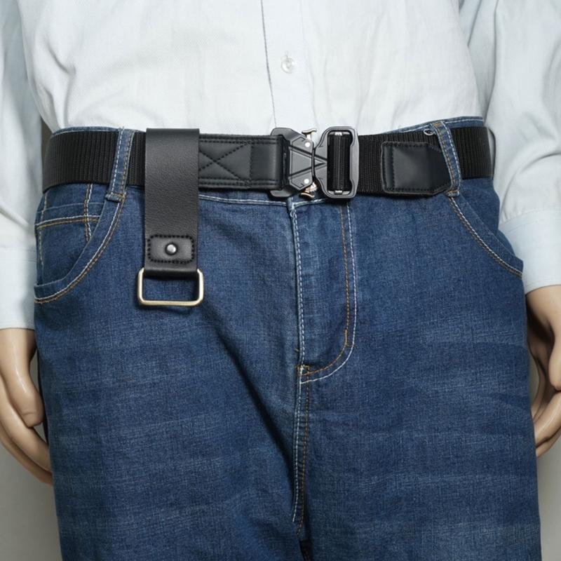 Lightweight Leather Tool Pouch With Reinforced Stitching Rivets For Securing Tape Measures Keys Accessories