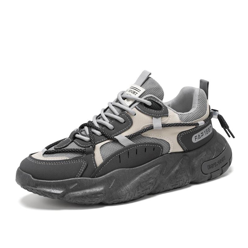 Men's Shoes Autumn Breathable Mesh Sports Shoes Sneakers Trend Versatile Height Increasing Casual Anti Slip Running Shoes
