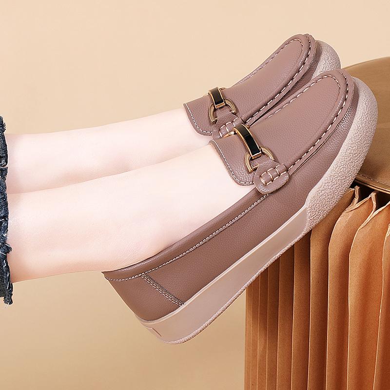 Women Moccasins Leather Shoes Driving Comfort Flats Casual Nurse Soft Minimalist Summer Breathable Shoes for Woman