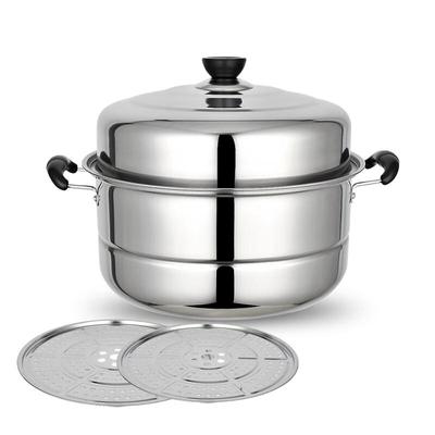 Edelstahl 3-stufiger Dampfkochtopf