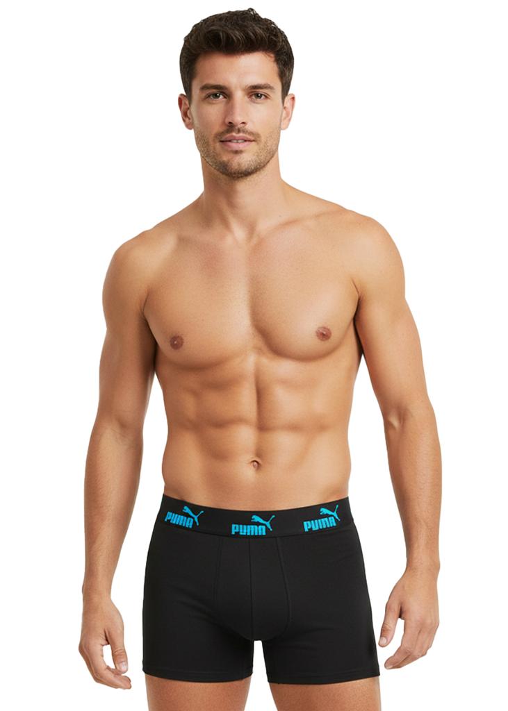 Puma Bokserki Męskie 6 Sztuk Majtki Bawełna Black Logo Mix