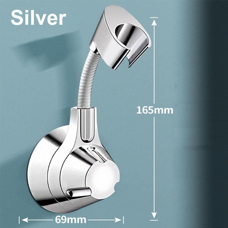 Shower Holder Adjustable Shower Head Holder Nozzle Handheld Holder Punch-Free Multi Angle Rotation Shower Bracket