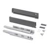 Emuca Vertex külső fiók 3D állítással magasság 93mm, 40kg, mélység 270mm, Acél, Antracitszürke