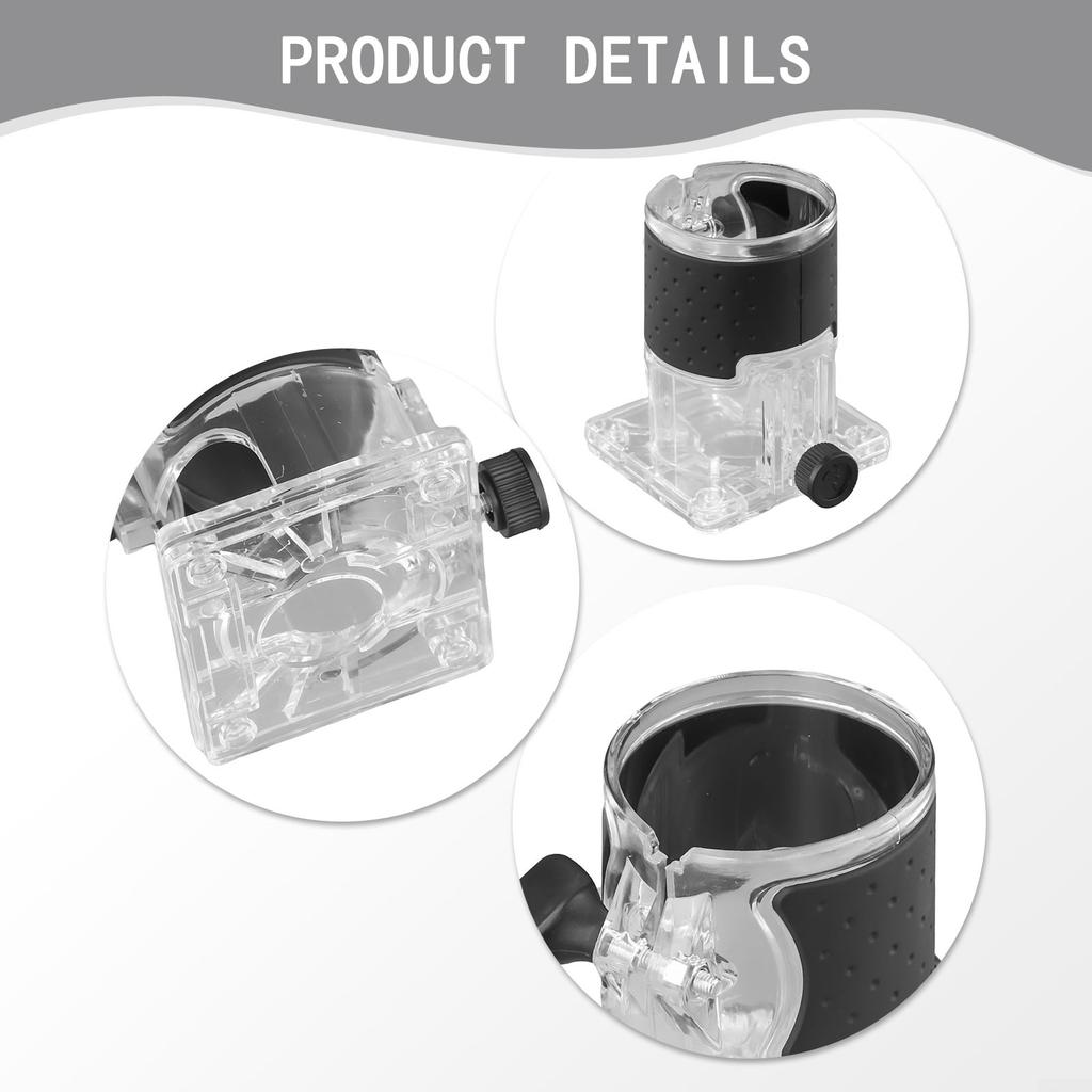 Transparent/Black Router Base Trimmer Router Base Woodworking