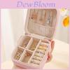 Jewelry Organizer Box With Leather Material For Earrings And Rings Storage