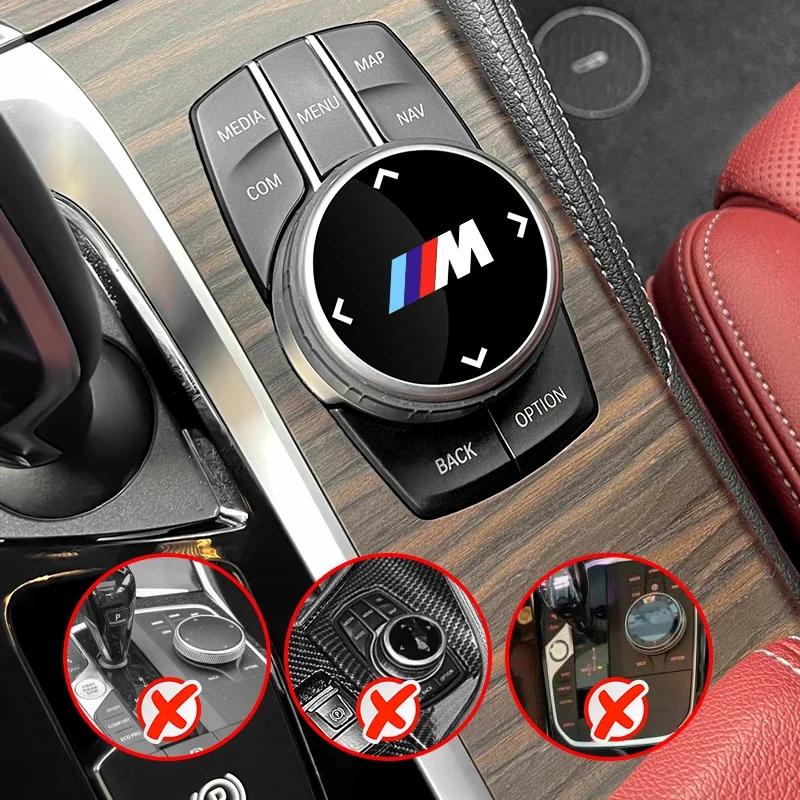 New Car Multimedia Knob Button Cover Rotary Sticker Cars Accessories For BMW Performance E46 E90 G11 F10 F30 G08 X6 5 Serie