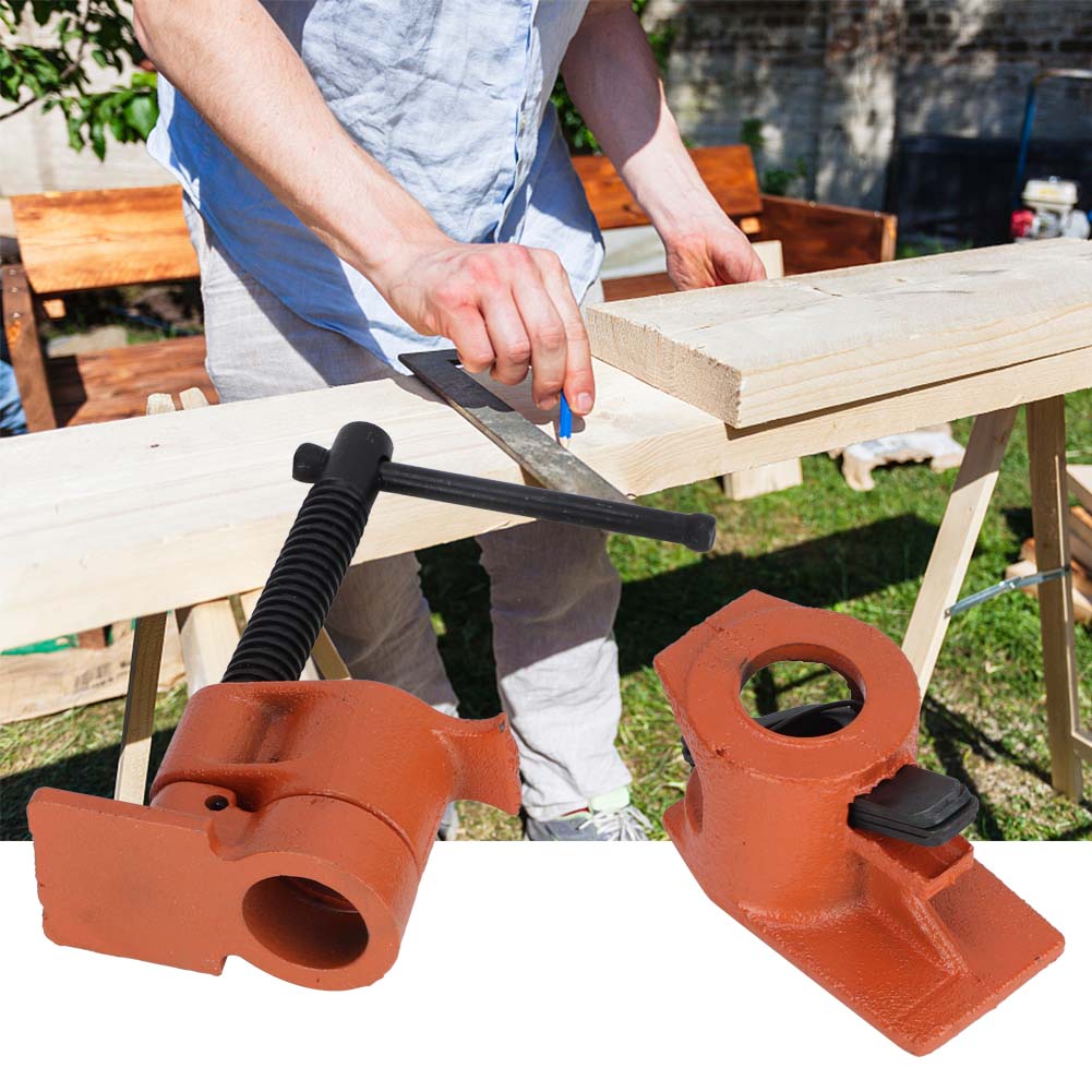 12 Inch Pipe Clamp Jaws Vise Fixture Set Woodworking Tool Kit