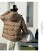 2023 Women's Autumn/Winter Korean-Style Hooded Down Cotton Coat - Small Size, Loose-Fit, Thick, Cotton-Padded Jacket
