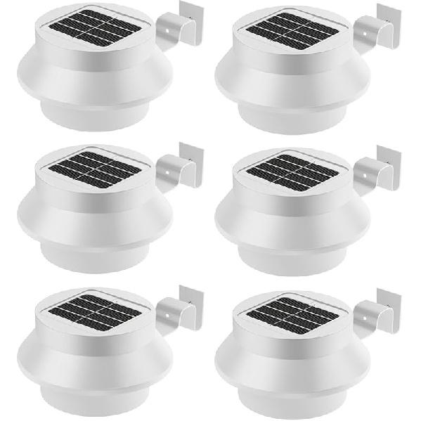 

Солнечные светодиодные фонари Flexzion (2 шт.) - Солнечная энергия Патио Ночная утилита Охранная лампа для дома Двор Водосточный желоб Забор Стена Крыша Сад Гараж 6 Pack