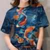 Camiseta estampada de manga corta para mujer