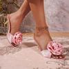 Fairy sandals wear sweet slippers female flower stiletto high heel slippers female shoes 2025 new summer