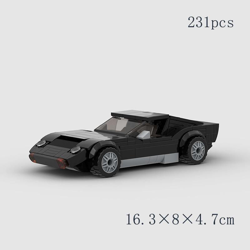 City vintage Speed car MOC rally sports model Building Blocks Old Super race classical Vehicle Racing Bricks Christmas Gift toy