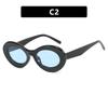 Y2K Vintage Small Oval Sunglasses Women Luxury Brand Designer Black Female Sun Glasses Shades Classic Eyeglasses