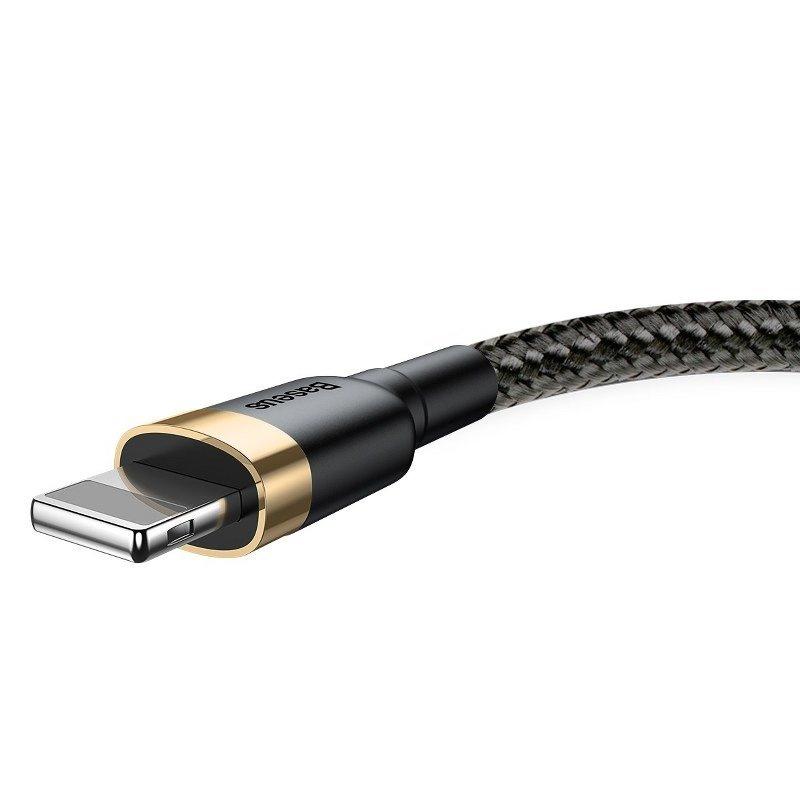 Kabel Usb Lightning Baseus Cafule 2A 3M (Złoto-Czarny)