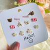 Spring/Summer Heart Flower Stud Earrings: Small, Sweet, High-End Design with Silver Needle for Women