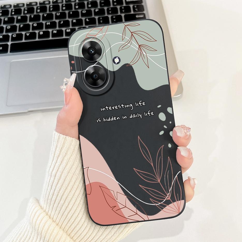 Für Realme Note 60 Hülle Luxus Kunst Bemaltes Cover Stoßfest Weiches Silikon Handyhülle Für Realme Note 50 Note50 Note60 Rückseite