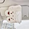 Car Tissue Box Premium Sense Cute Bear Rabbit Creative Hanging Armrest Box Sun Visor Car Inner Draw Paper Box Tissue Bag