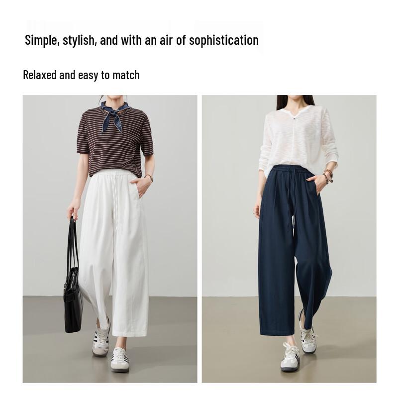 ESE-Y Women's Lyocell Cotton Linen Harem Pants