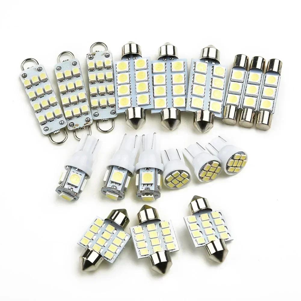 18pcs White Interior LED Lights Package Kit For Jeep Grand Cherokee WJ 1999-2004 Dome Reading License Plate Light