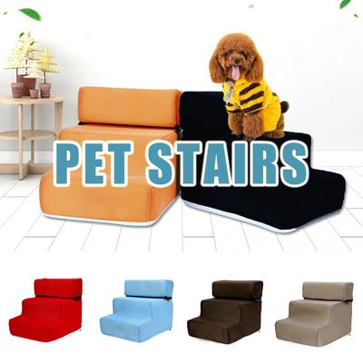 New Non-Slip Small Dog Cat Pet Detachable Zippered Mesh Fabric Cover Pet Ladder Cover 3 Steps Stairs Dog Stairs Pet