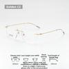 Lzabella Titanium Rectangular Rimless Eyeglasses Frame Simple And Stylish Men and Women Lightweight Frameless Glasses 1603
