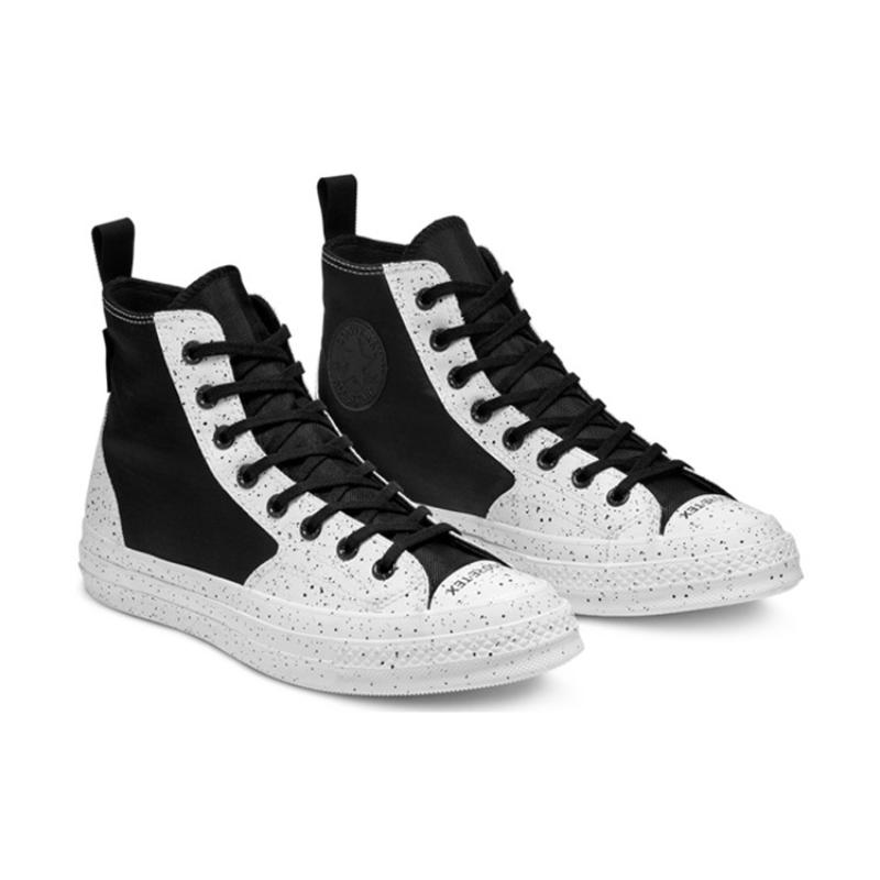 Converse 1970s Fashion Versatile High-Top Canvas Shoes Unisex Black and White