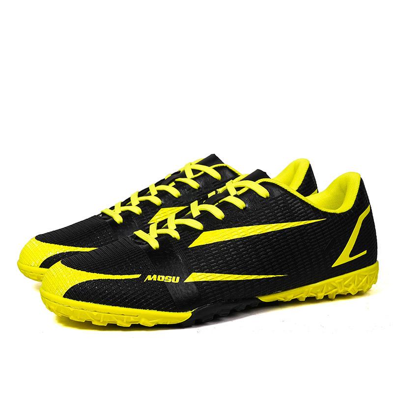 Men Football Boots Long Spikes High Ankle Soccer Shoes TF Outdoor Grass Cleats Soccer Boots Training Sport Football Shoes