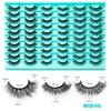 30 Pairs 6D Faux Mink Lashes Fluffy Soft Wispy Natural Eyelashes Extension Reusable Wholesale Female Makeup