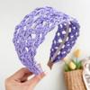 Elegant Woven Headband Wide Side Raffia Hairband Versatile Wide Brim Hairband  Holiday Style