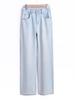 Lyocell Ice Silk Summer Jeans - Moonlight Blue Wide Leg Women's Straight Pants