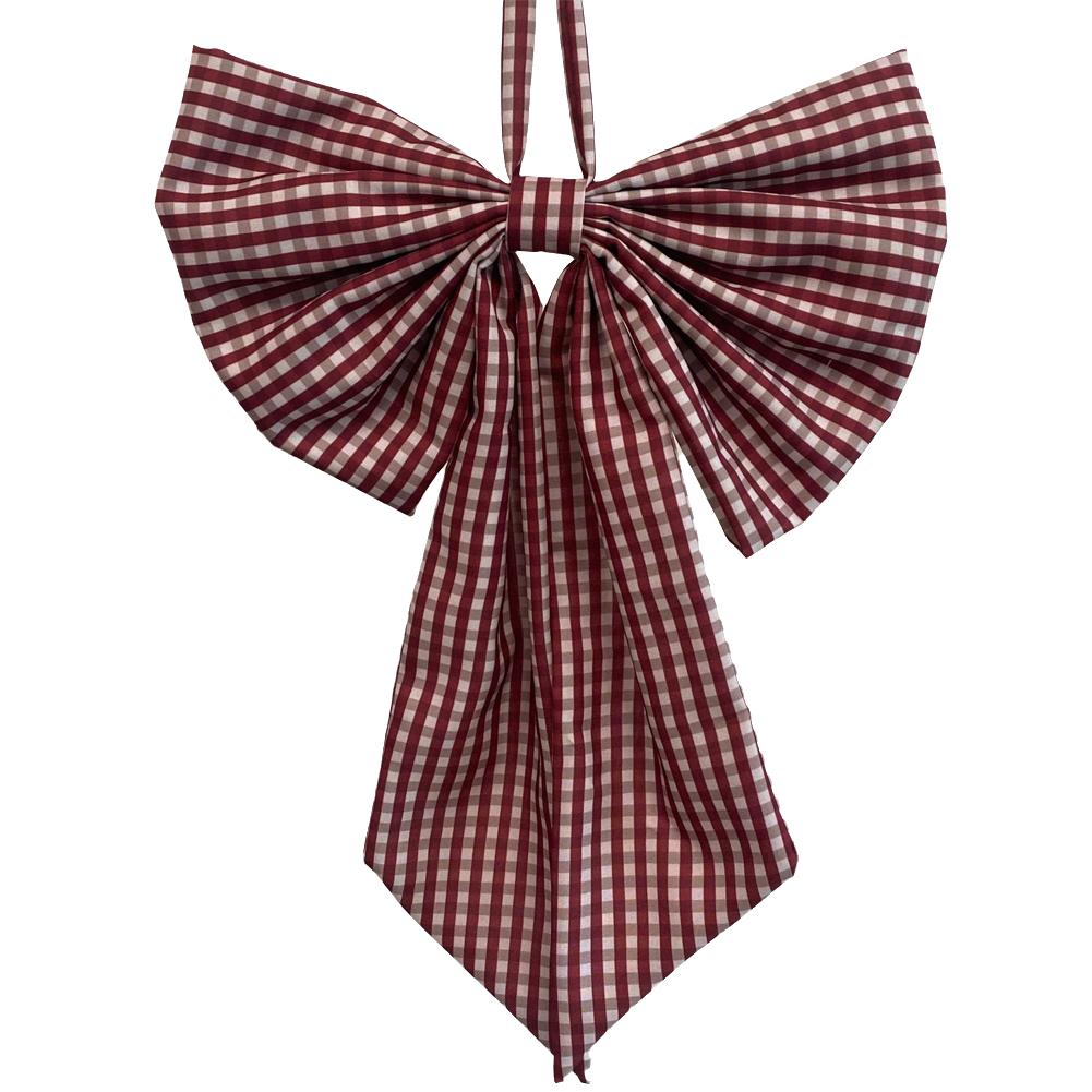 

Різдвяна Солодка Ретро Клітинка Оверсайз Бант Стрічка Можна Повісити Великі Банти Декорації Для Вечірки,Двору,Саду,Прикраси Вікна червоний