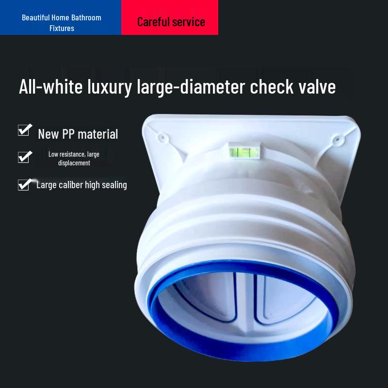 White Kitchen Range Hood Backdraft Valve - High Sealing, Large Displacement, Anti-Backflow Check Valve 15