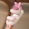 Children's Sandals 2-12 Years Old Cartoon Greenish Pink Soft Boys Girls Beach Shoes Casual Non-slip Kids Baby Sports Sandals