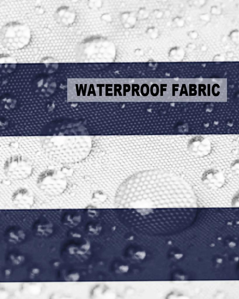 Navy Blue White Stripes Waterproof Pillow Cover Home Office Decoration Pillow Case Chair Sofa Cushion Cover