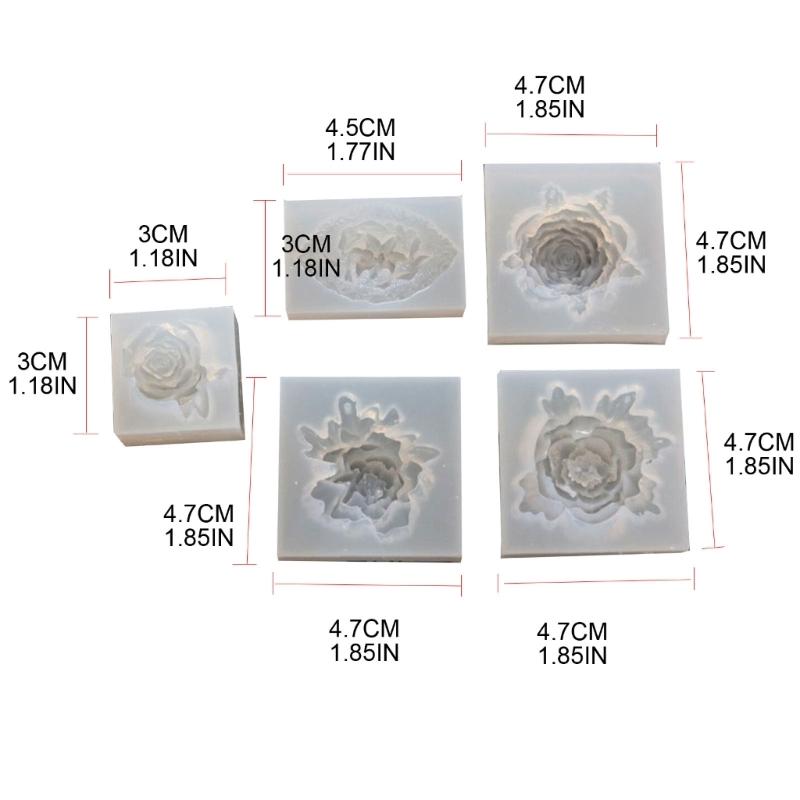 Soap Molds Candle Mould Epoxy Resin Moulds Crafts Moulds Flower Shaped Silicone Material Gift for DIY Hand-Making Lover