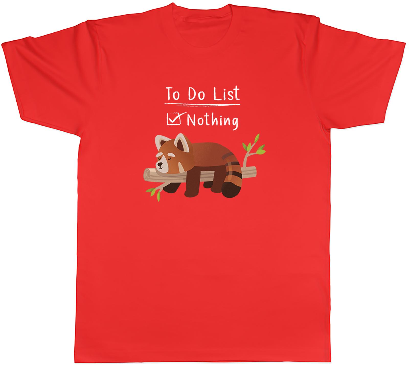 Funny Red Panda Unisexs TShirt Lazy Sleeping Nothing Unisex Tee Gift S