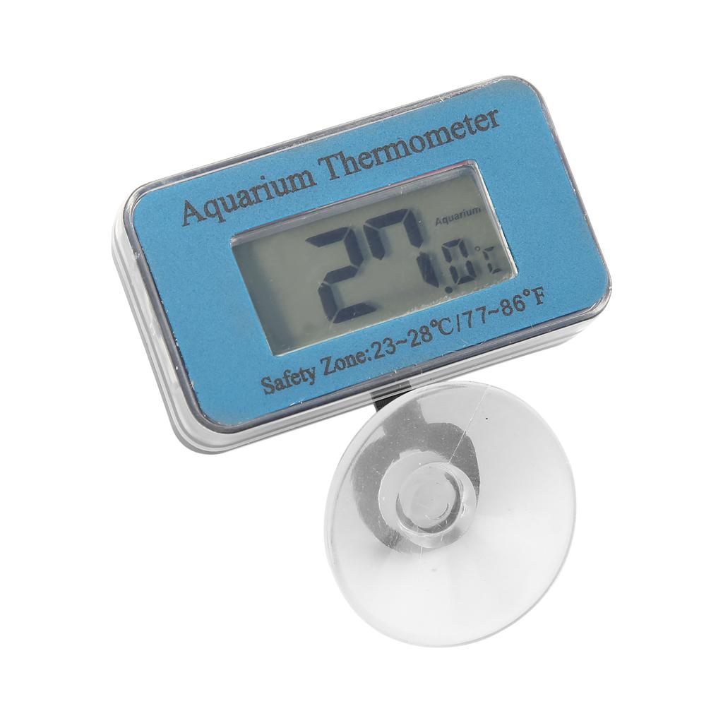 Aquarium Thermometer LCD Digital Waterproof Fish Tank Thermometer with Suction Cup for Water