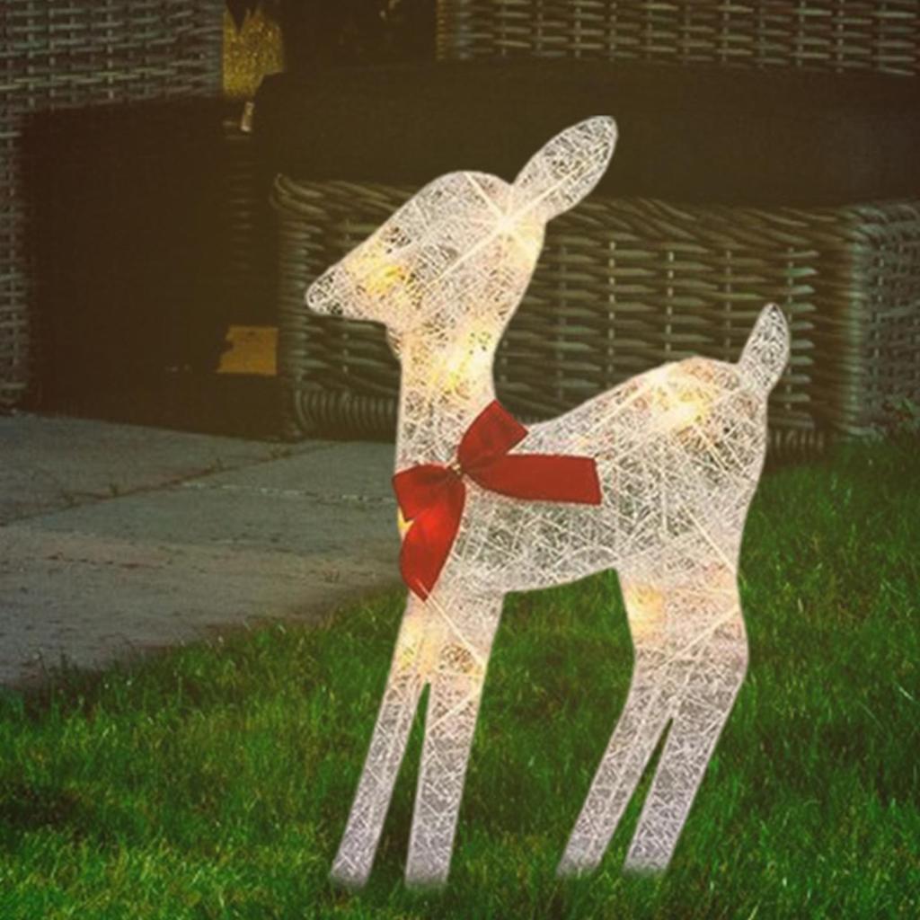 Lighted Deer Yard Decoration Waterproof Festive Decor Christmas Deer Decor for Family Friends Home Patio Garden Parties Holiday
