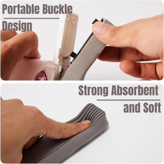 Mini Vadrouille Portable Auto-Essorante - Auto-Essorage, Vadrouille Éponge Forte Absorbante pour Sol, Salle de Bain, Cuisine & Verre - 2 Éponges de Rechange + 1 Essoreur