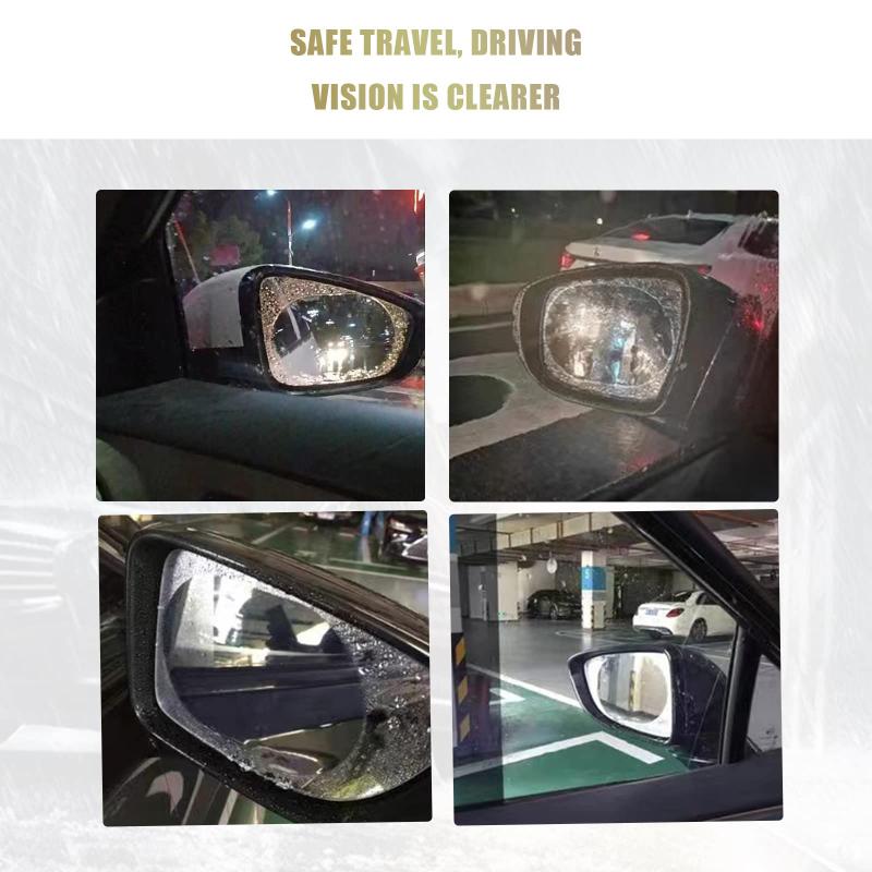 Car Rearview Mirror Film Stickers Car Anti-rain Anti-Fog Anti-Scratch Clear Protective Membrane Safety Driving Auto Accessories