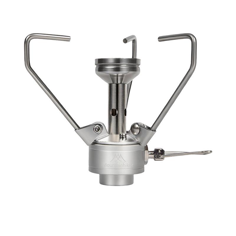 Mountain Guest Three-Leaf Portable Windproof Folding Gas Stove for Outdoor Camping and Tea Brewing