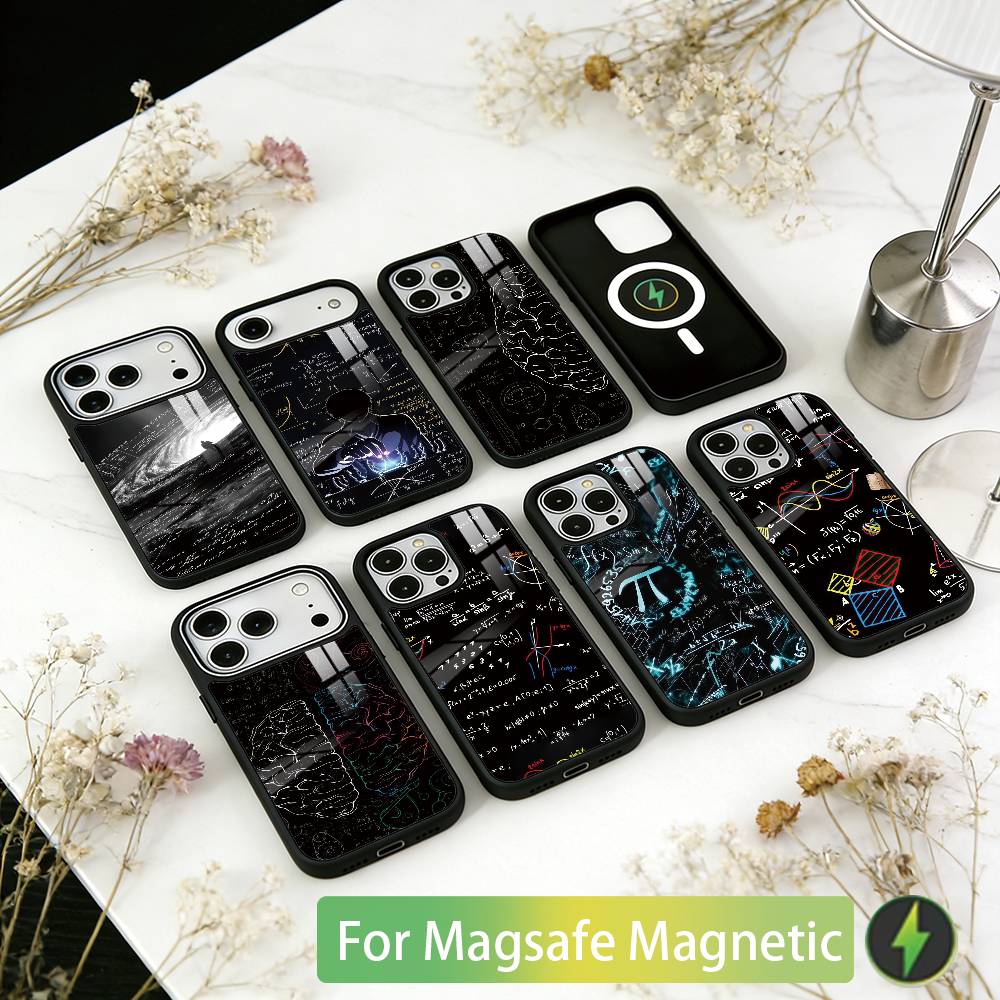 Physik Chemie Mathematik Handyhülle Für iPhone17,16,15,14,13,12,11 Plus,Pro Magnetisch Für Magsafe Kabelloses Laden