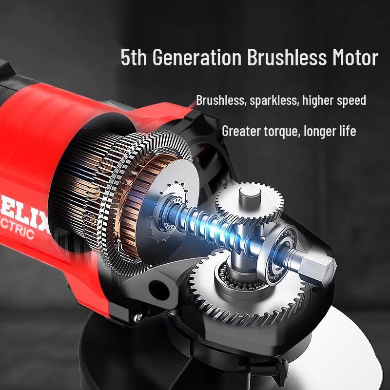 Delixi Electric Brushless Lithium-Ion Angle Grinder CN plug (adapter included)