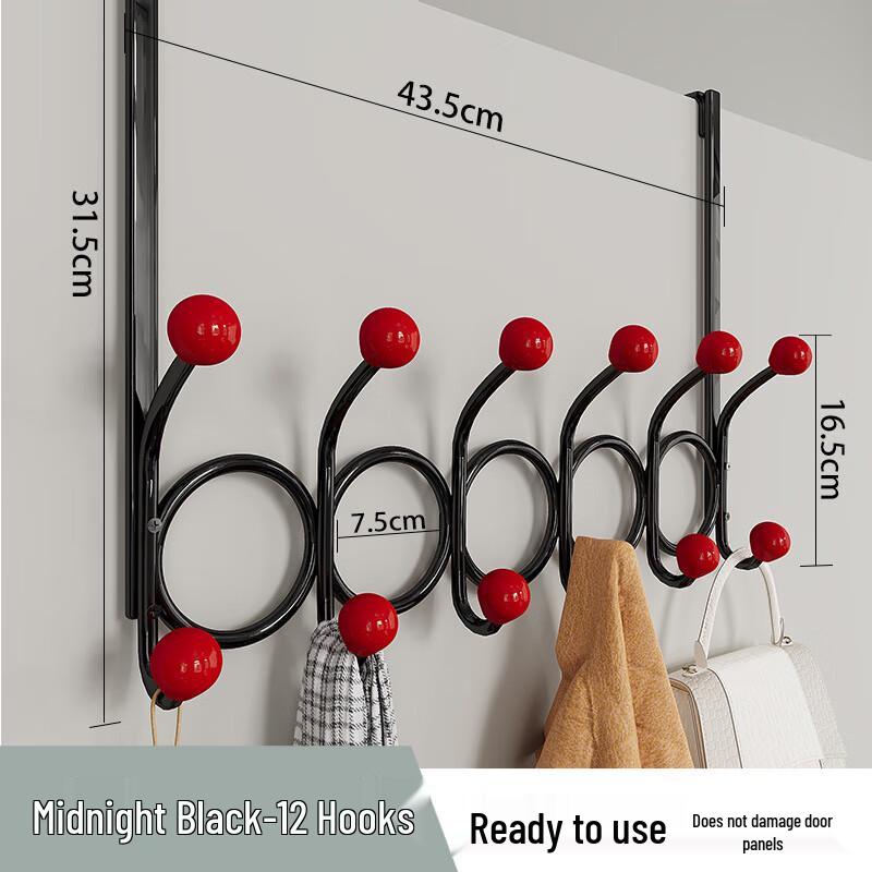 Creative Iron Art Door Back Multi-Row Coat Hook