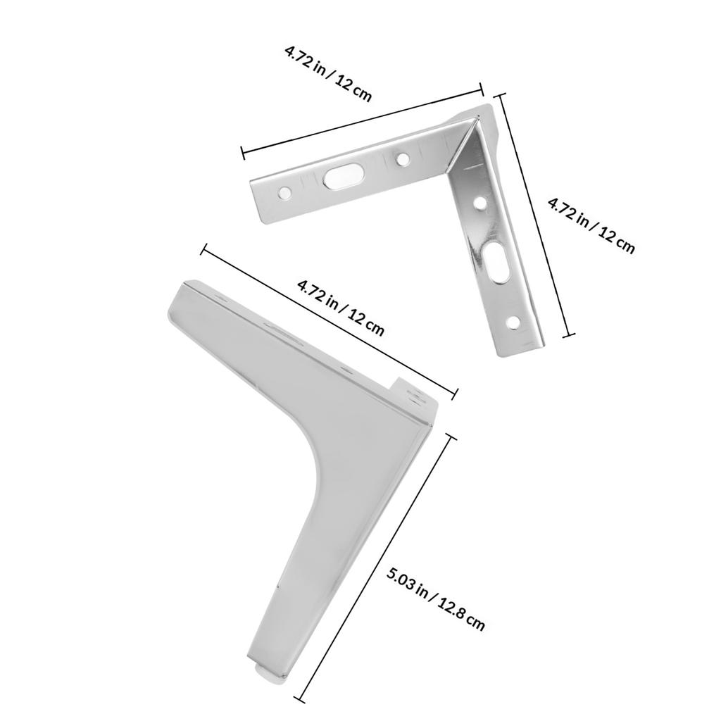 4pc Metal Triangle Support Feet For Cabinet Dresser Couch Chair Table Stool Replacement Sofa Legs Metal Furniture Support Foot