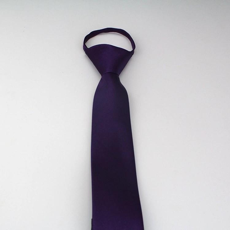 

Галстук мужской деловой узкий вариант профессия легко надевать ленивый галстук свадьба однотонный многоцветный темно-фиолетового