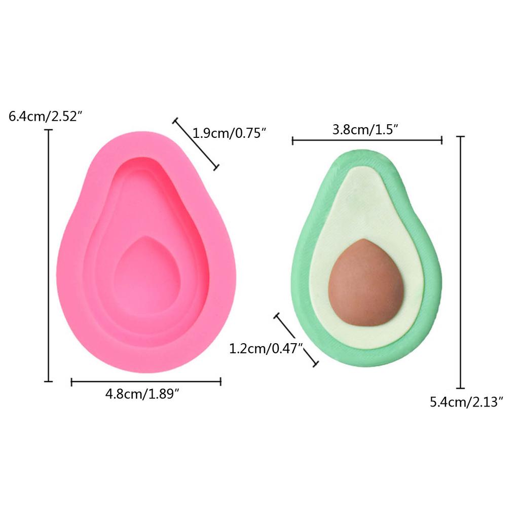 Stereo Avocado Ornament Crafts Silicone Mold Epoxy Jewelry Mold Resin Casting Pendant Mold Suitable for Diy Crafts