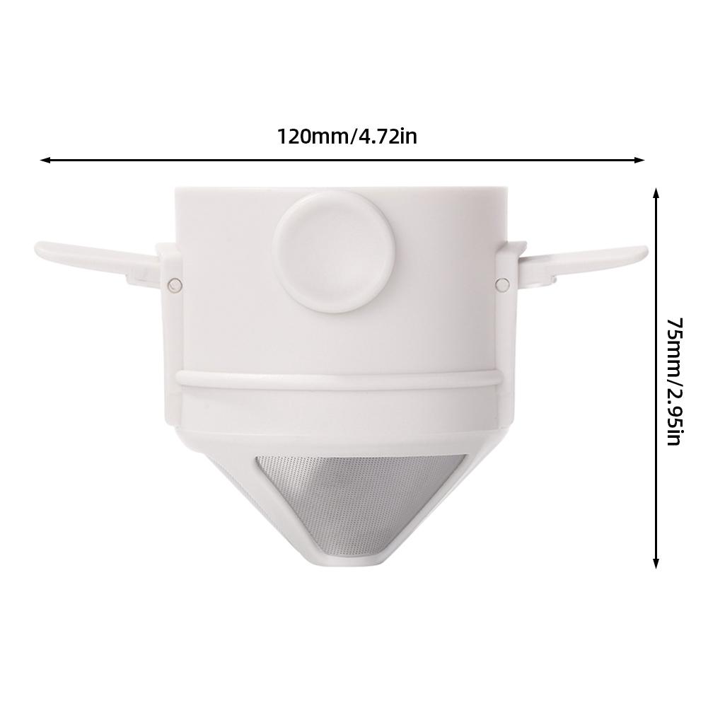 Collapsible Drip Coffee Tea Holder Stainless Steel Drip Coffee Filter Reusable Hand Brewed Coffee Filter Cup for Travel Camping