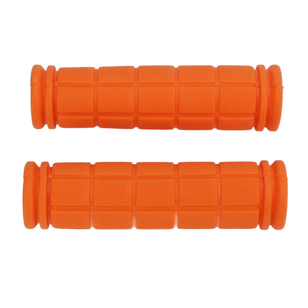 1Pair Rubber Bicycle Handle Grips Anti Slip Handlebar Grips for Mountain Road Urban BikeOrange